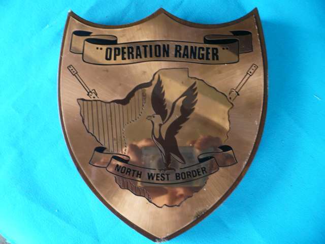 RHODESIA COPPER PLAQUE 'OPERATION RANGER'