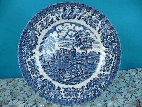 BLUE/WHITE SIDE PLATE  "OLDE CONNERY CASTLES"