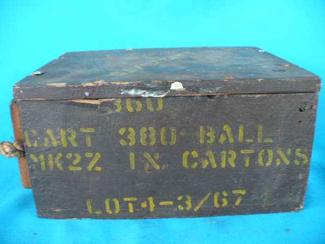 OLD  WOODEN AMMO BOX   SMALL