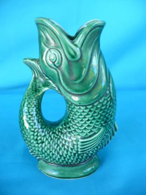VINTAGE GREEN FISH DARTMOUTH POTTERY