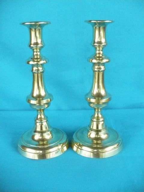 PAIR BRASS CANDLE STICKS