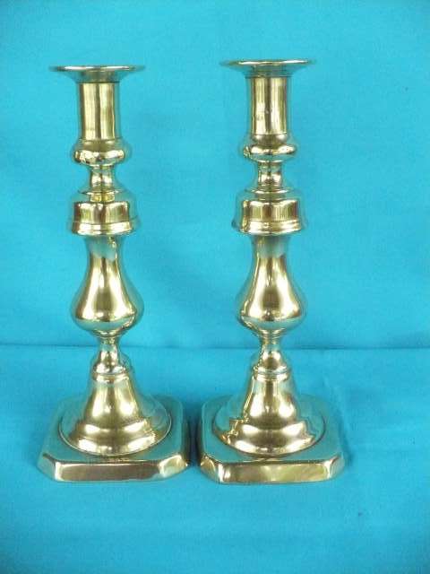 PAIR BRASS CANDLE STICKS