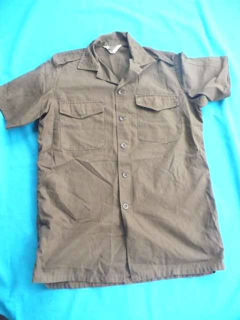 SADF BORDER WAR   NUTRIA BROWN  SHORT  SLEEVE SHIRT  SIZE  LARGE