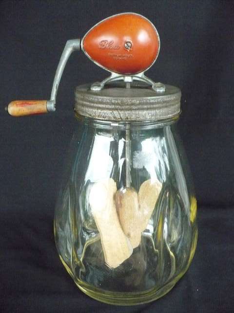 VINTAGE BLOW BUTTER CHURN