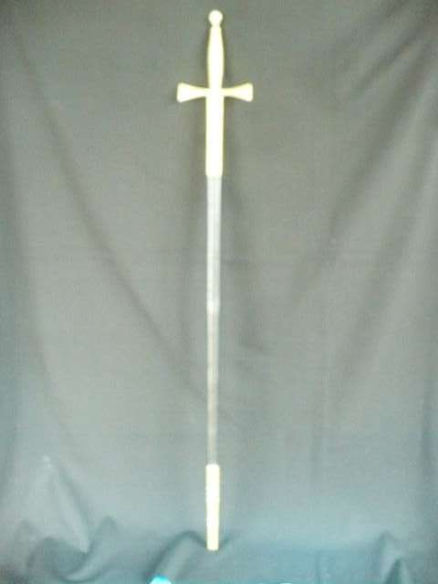 MASONIC BRASS HANDLED SWORD WITH SCABBARD