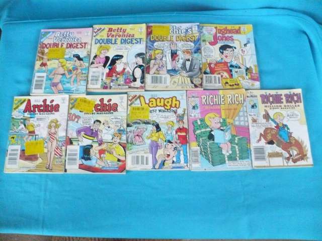 9 ARCHIE/JUGHEAD/BETTY&VERONICA /RICHIE RICH  DIGESTS  OLD