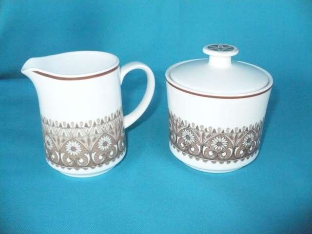 NORITAKE PROGRESSION  "CENTURY"  MILK JUG & LIDDED SUGAR BOWL