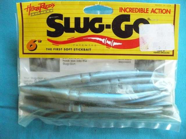 HERB REED'S SLUG GO LURES 6" 116 SMELT (BLUE SPARKLE) PACKET OF 10