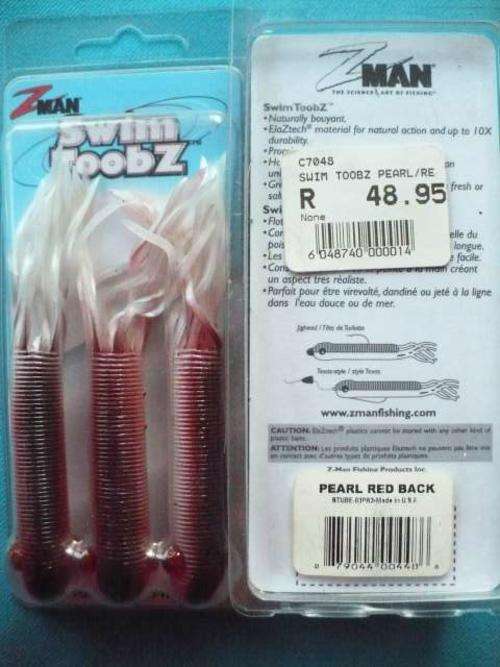 ZMAN SWIM TOOBZ LURES PEARL RED 3 PACK
