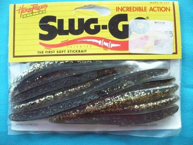 HERB REED'S SLUG GO LURES 4.5" GOLD PEPPER SHINER PACKET OF 10