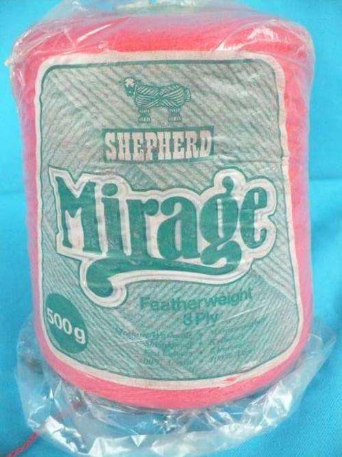 500 GRAM CONE  WATERMELON  SHEPHERD  "MIRAGE"  FEATHERWEIGHT  3 PLY   KNITTING WOOL BY SHEPHERD