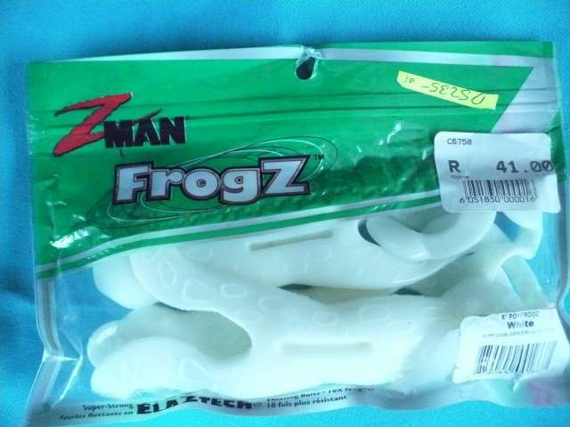ZMAN FROGZ 6" POPFROGZ LURES WHITE 3 PACK
