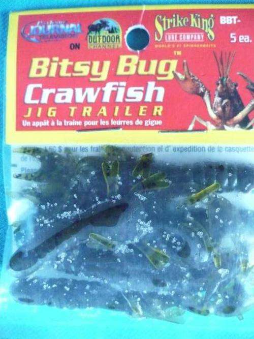 LURE STRIKE KING BITSY BUG CRAWFISH JIG TRAILER LURES 5 PACK
