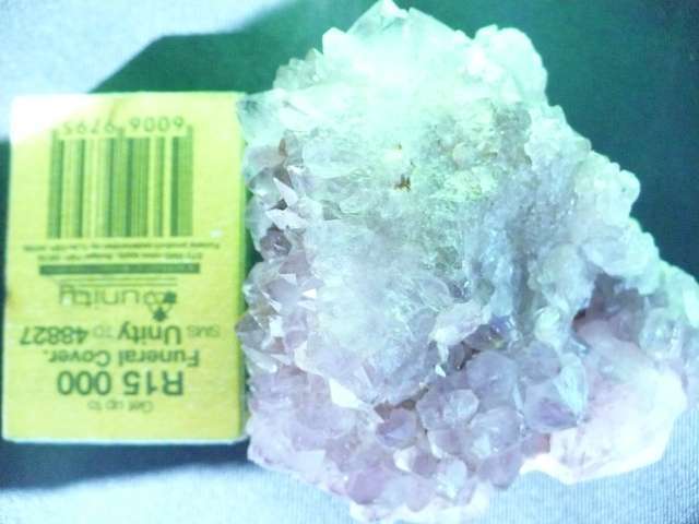 AMETHYST + QUARTZ  CRYSTAL ON A QUARTZ PLATE