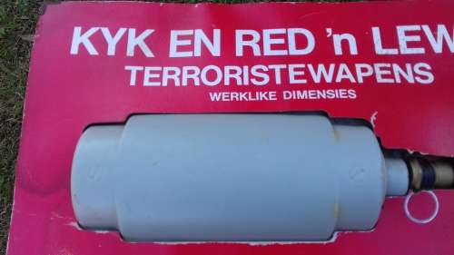 1980's  TERRORIST WEAPONS DISPLAY BOARD    (CARDBOARD WITH PLASTIC