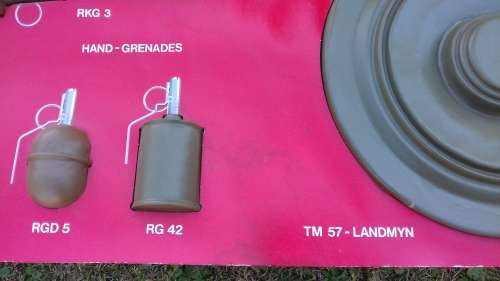 1980's  TERRORIST WEAPONS DISPLAY BOARD    (CARDBOARD WITH PLASTIC