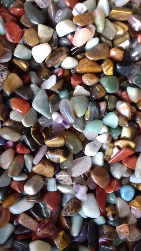 MIXED   GEM STONES  TUMBLE POLISHED
