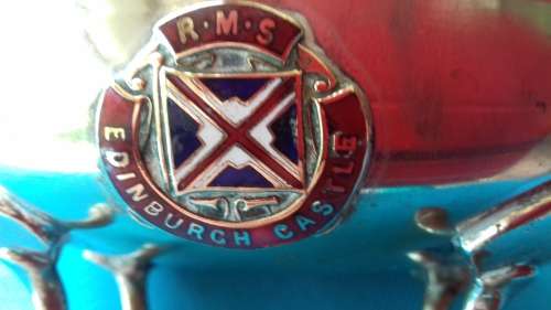 SILVER PLATED SUGAR BOWL   "RMS EDINBURGH CASTLE: