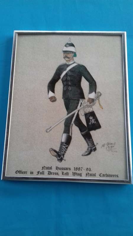 THE LATE ANDY MAY PRINT  NATAL HUSSARS  1887-1893