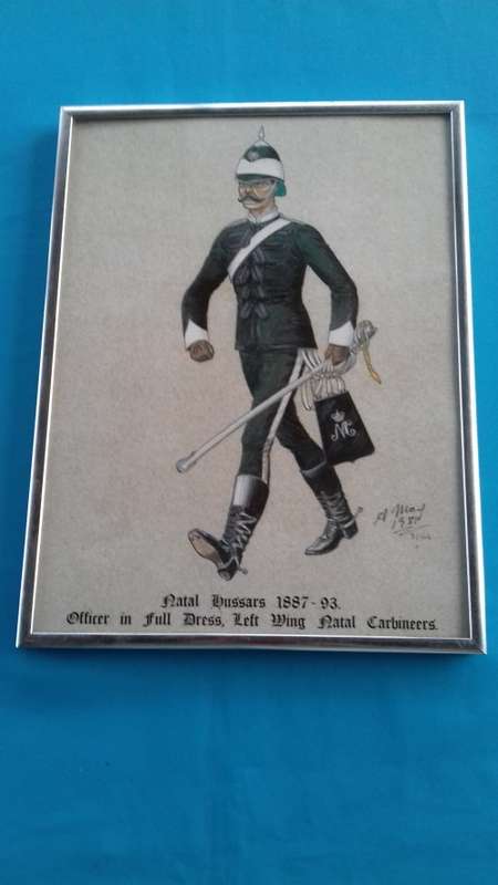 THE LATE ANDY MAY PRINT  NATAL HUSSARS  1887-1893