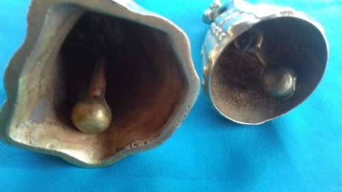 2 BRASS BELLS   VICTORIAN LADIES