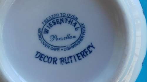 WIESENTHAL  BUTTERFLY COLLECTION SUGAR BOWL & LID