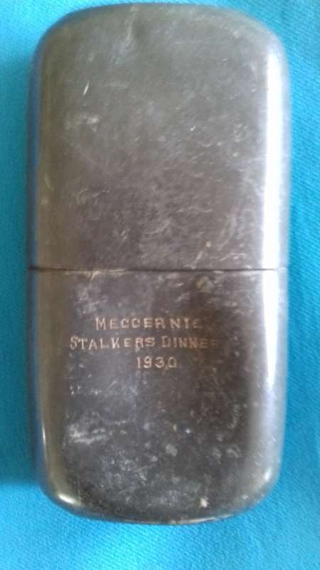 VINTAGE PEWTER & ALUMINIUM HIP FLASK