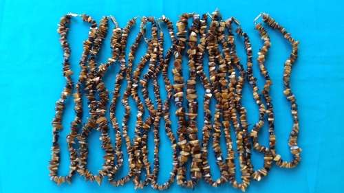 10 TIGER EYE  CHIP  NECKLACES