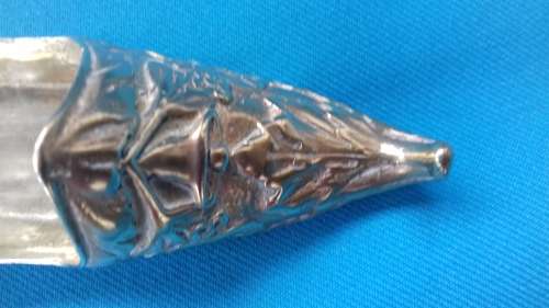 VINTAGE  SOLID BRASS  CHRISTMAS  SLIPPER   10.5 CM LONG