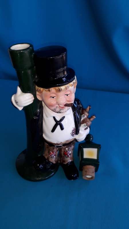 NOVELTY  VINTAGE " DRUNK HOBO" LIQUOR DECANTER