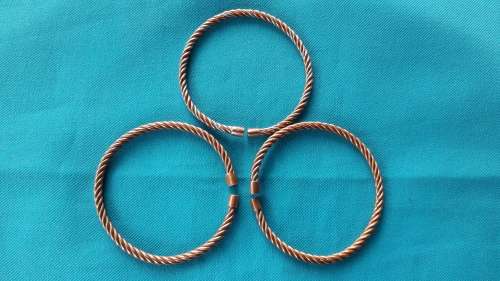 3 COPPER WIRE TWIST BRACELETS