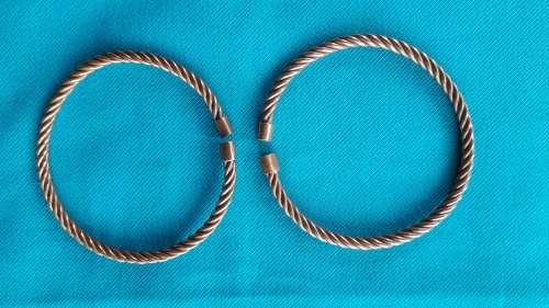 3 COPPER WIRE TWIST BRACELETS
