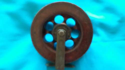 VINTAGE WOOD & BRASS  FISHING REEL