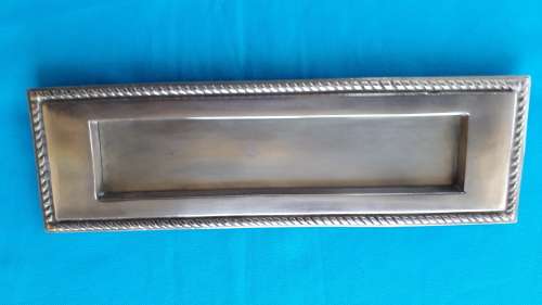 VINTAGE SOLID BRASS LETTER BOX COVER/FLAP