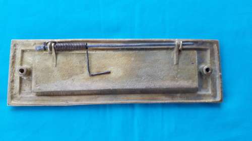 VINTAGE SOLID BRASS LETTER BOX COVER/FLAP