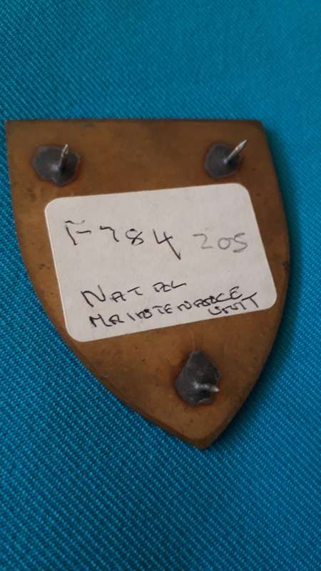 SADF  SHOULDER   FLASH  NATAL COMMAND MAINTENANCE UNIT   3 PINS