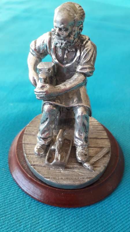 VINTAGE  'ENGLISH MINIATURE'  PEWTER  TOY MAKER