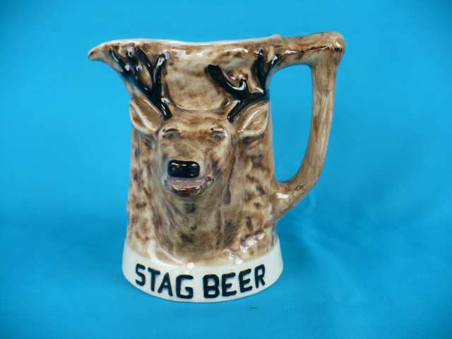 STAG BEER WATER JUG BY DROSDY WARE SOUTH AFRICA
