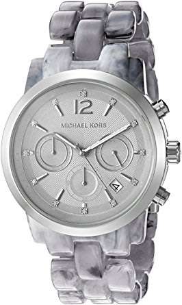 MICHAEL KORS AUDRINA GREY DIAL CHRONOGRAPH ACETATE LADIES WATCH MK6310 ##BRAND NEW##