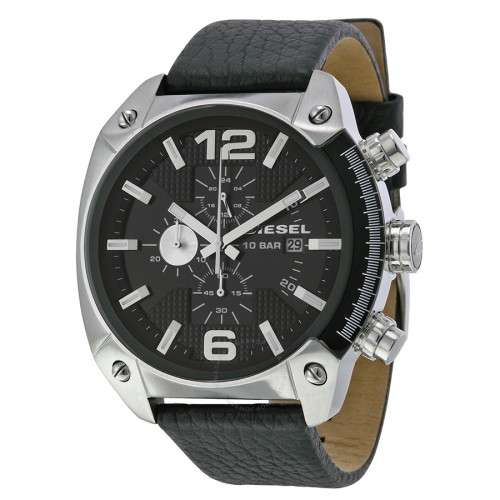 MENS DIESEL CHRONOGRAPH LEATHER WATCH DZ4341 ##BRAND NEW##
