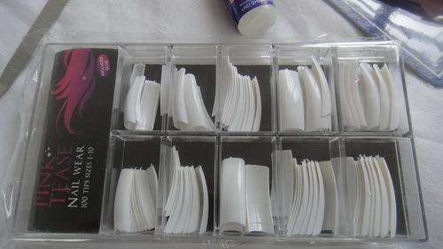 PROFESSIONAL ACRYLIC SALON TIPS ##BRAND NEW## 7 COLOURS AVAILABLE