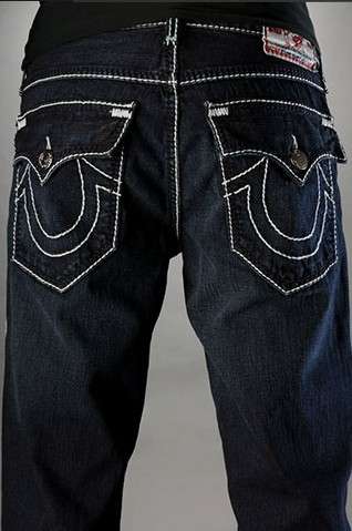 MENS ORIGINAL TRUE RELIGION JEANS BLACK 36  ##BRAND NEW##