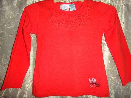 GIRLS ORIGINAL GUESS LONG SLEEVE TOP RED ##BRAND NEW## 100% COTTON