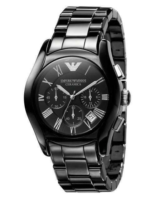 ORIGINAL LADIES EMPORIO ARMANI CERAMICA CHONOGRAPH WATCH AR1401 ##BRAND NEW##