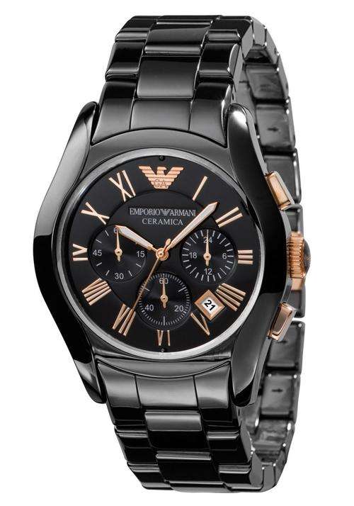 ORIGINAL MENS EMPORIO ARMANI CERAMICA CHONOGRAPH WATCH AR1410 ##BRAND NEW##