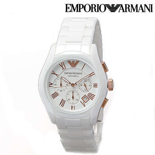 ORIGINAL MENS EMPORIO ARMANI CERAMICA CHRONOGRAPH WATCH AR1416 ##BRAND NEW##
