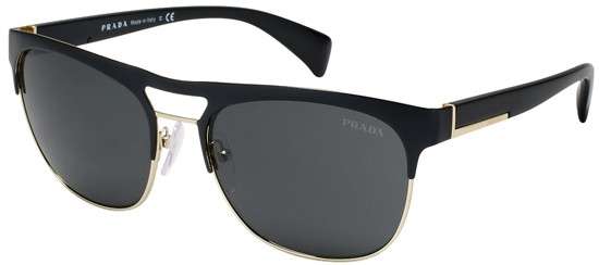 UNISEX PRADA POLARIZED SUNGLASSES IN BOX BLACK SPR52Q ##BRAND NEW##