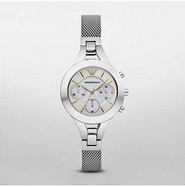 LADIES EMPORIO ARMANI CHRONOGRAPH WATCH AR7389 ##BRAND NEW##