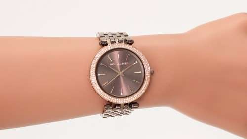 Michael Kors Women's Darci Sabletone Three-Hand Watch