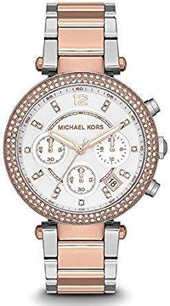LADIES MICHAEL KORS 2TONE GLITZ PARKER WATCH MK5820 ##BRAND NEW##